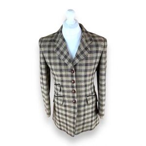 Elegant Plaid Women's Blazer